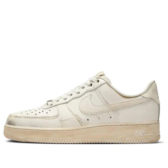 New Nike x .SWOOSH Air Force 1 Low 'Dirty Triple White' HJ9346-100 Men’s Size 10 - Picture 1 of 6